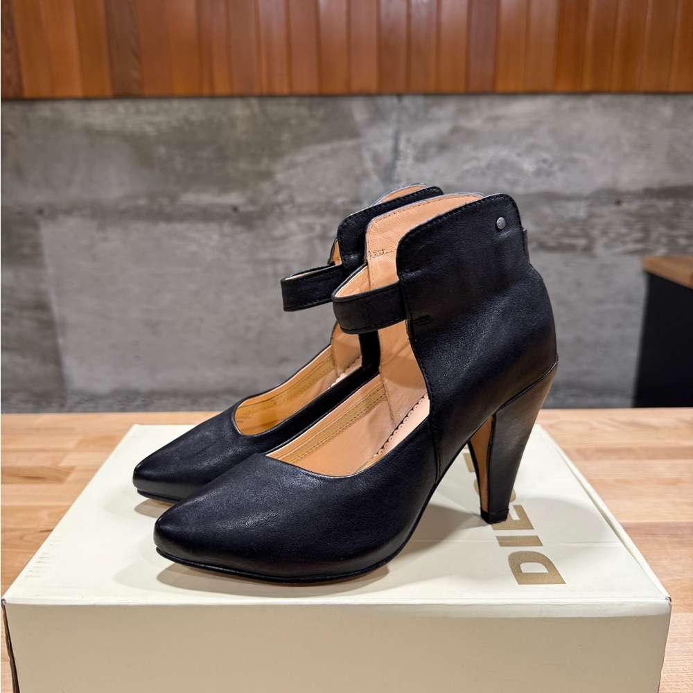 Diesel Black Ankle-Strap High Heel Pumps